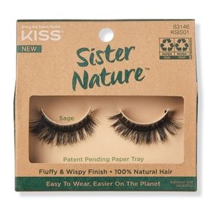 NEW! KISS SISTER NATURE SAGE FLUFFY & WISPY REUSABLE FALSE LASHES.
